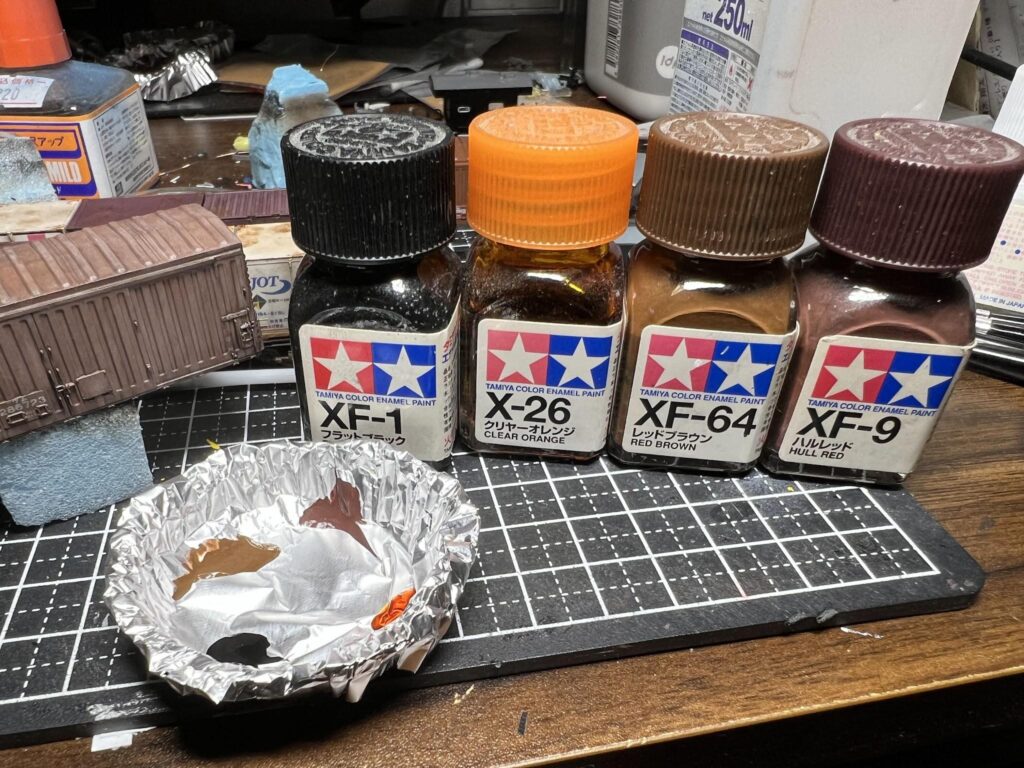 鉄道模型ウェザリング STEP3 サビ付けの工程