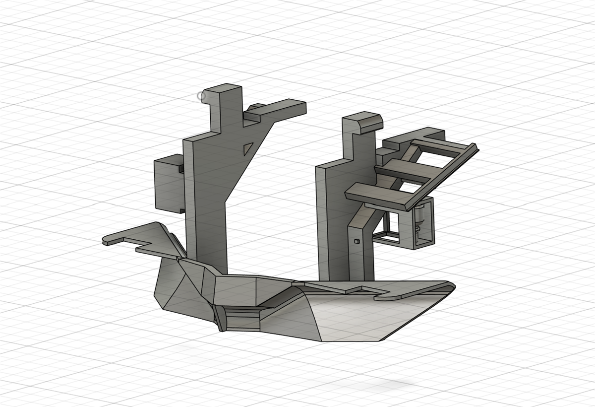 双頭連結器用スノープラ 3D-SP003 のCADイメージ